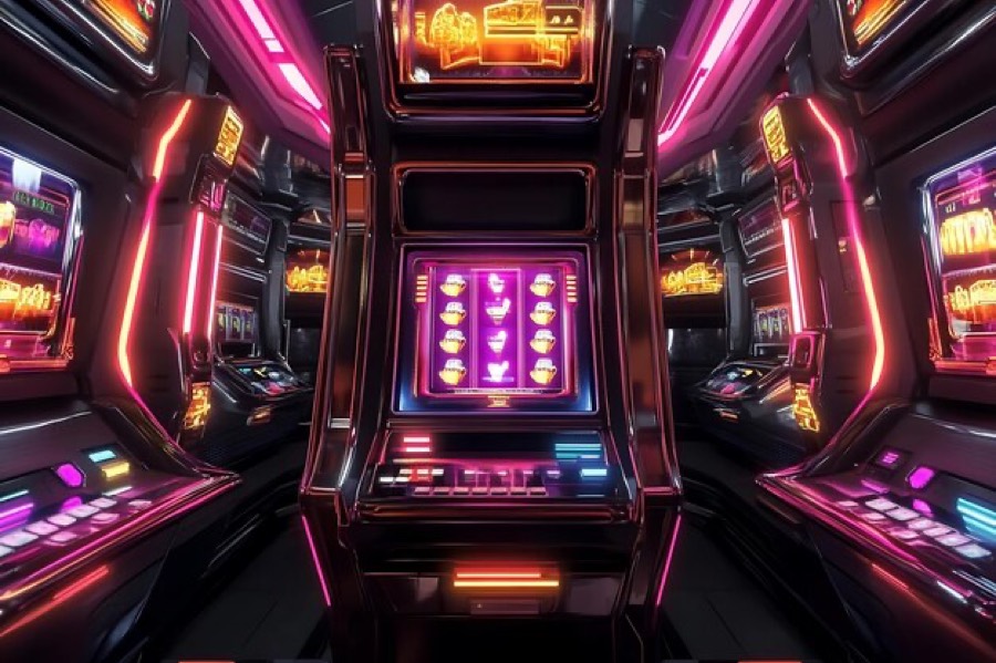 Rokubet neon slot makinesi